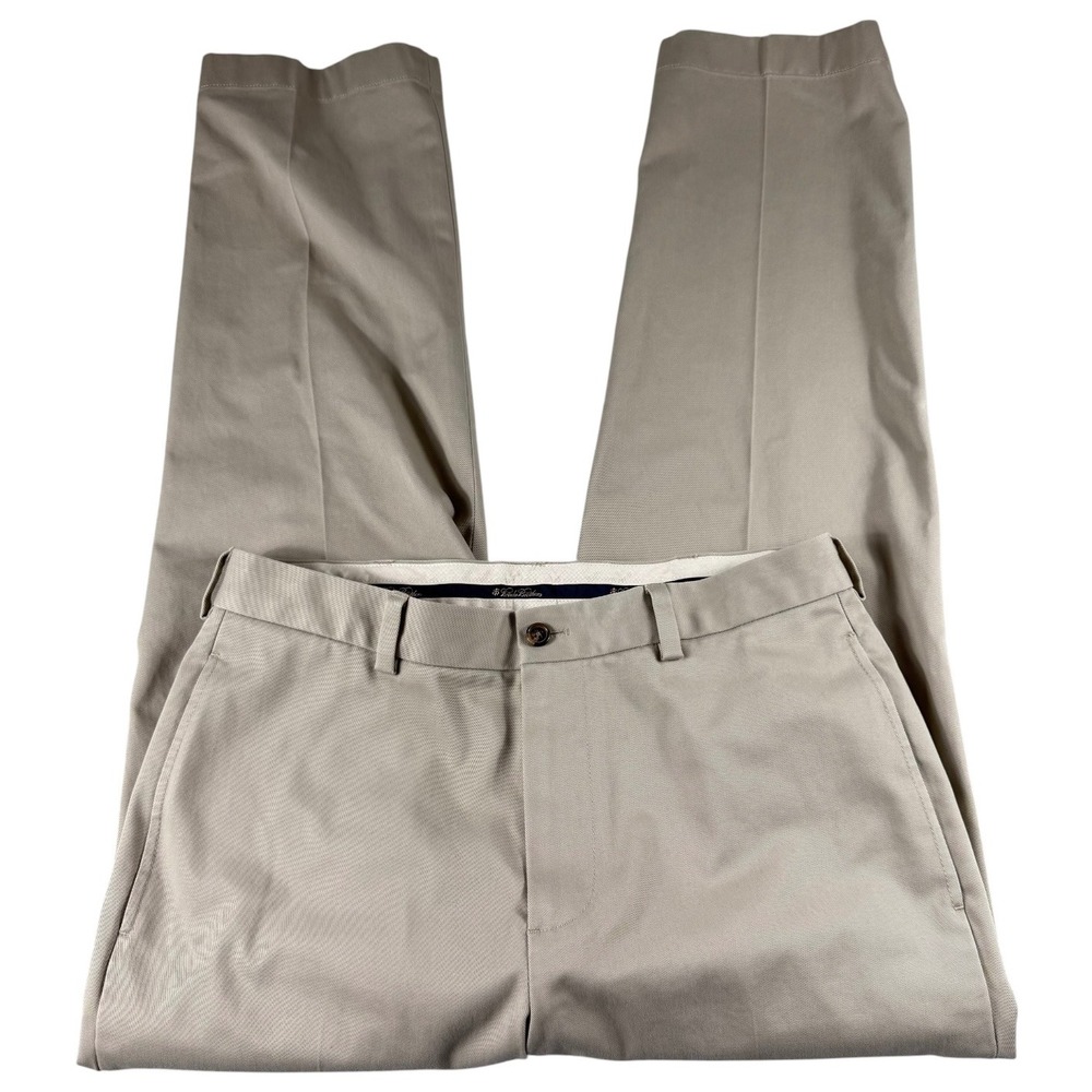Brooks Brothers Advantage Chino Clark Fit Khaki Tan Cotton Pants Mens 32x30